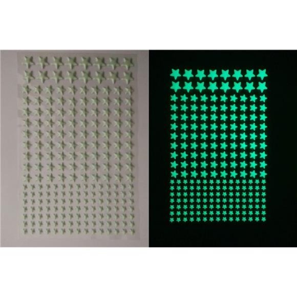 Glow in The Dark Stars Decals Decor for Ceiling 633 Pcs Realistic 3D Stickers - Picture 3 of 7